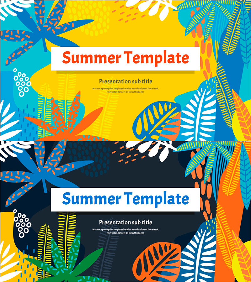 여름 와이드 템플릿 표지 – 경쾌한 여름의 시작