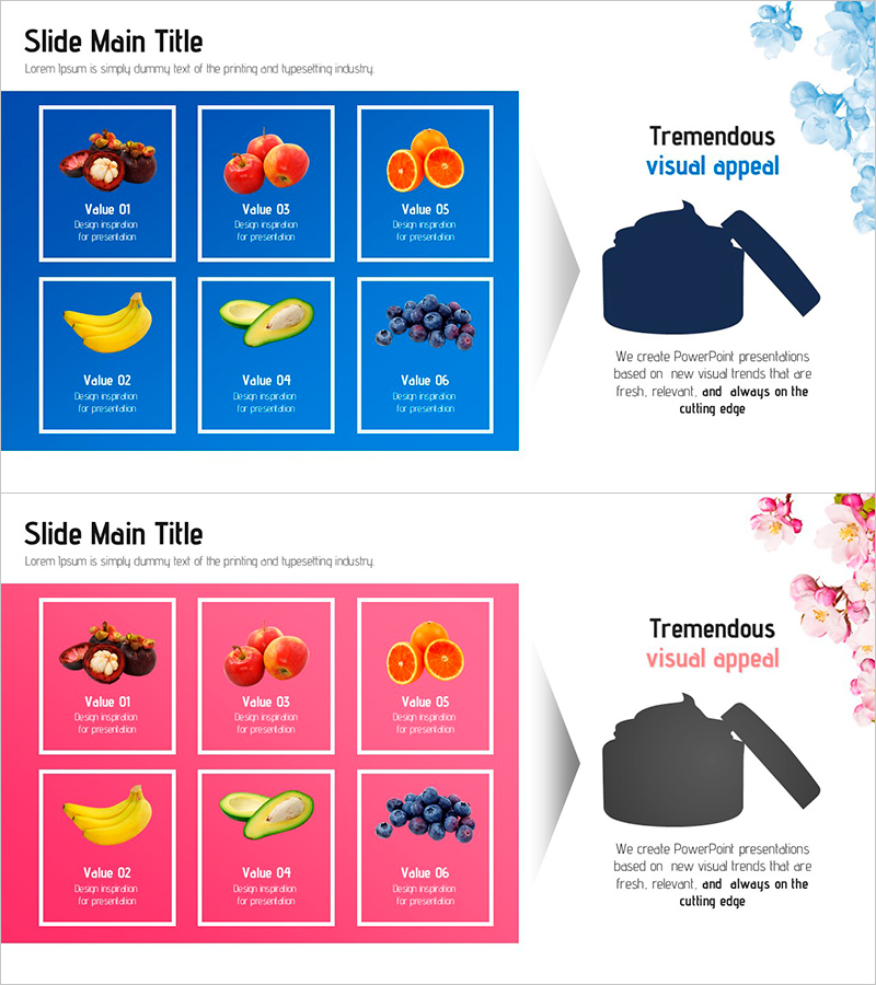 화장품 추출물 성분 프레젠테이션 – 시각적 매력을 더한 클러스터