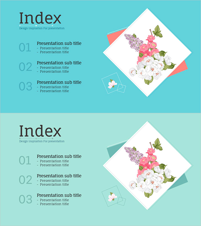 웨딩 플라워 템플릿 목차