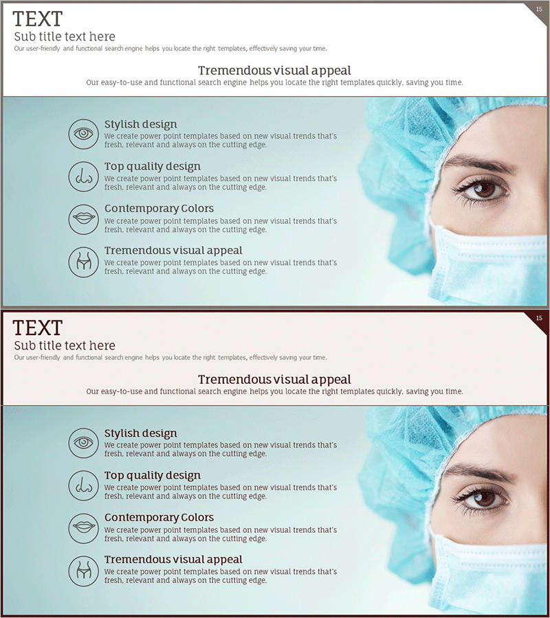 성형 수술 설명을 위한 클러스터 다이어그램