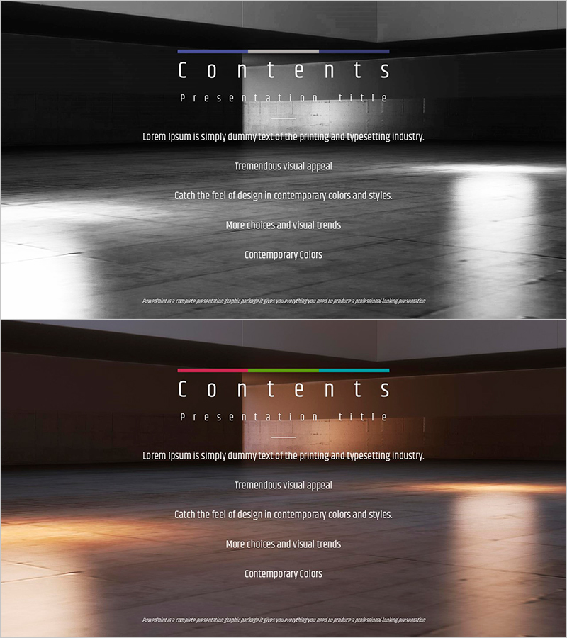 모던 인테리어 PPT 목차