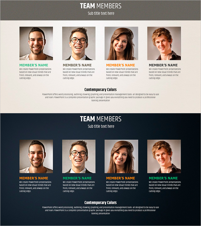 인물 소개 슬라이드 – 팀 멤버를 소개하는 효과적인 디자인