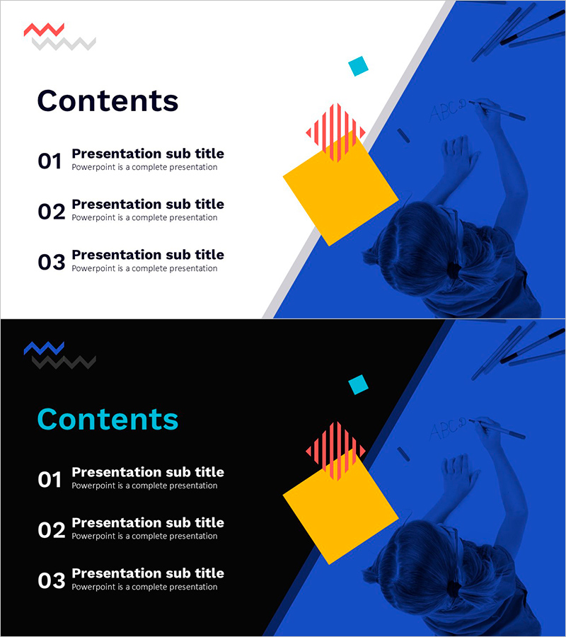 그림을 그리는 아이를 위한 목차 PPT 템플릿