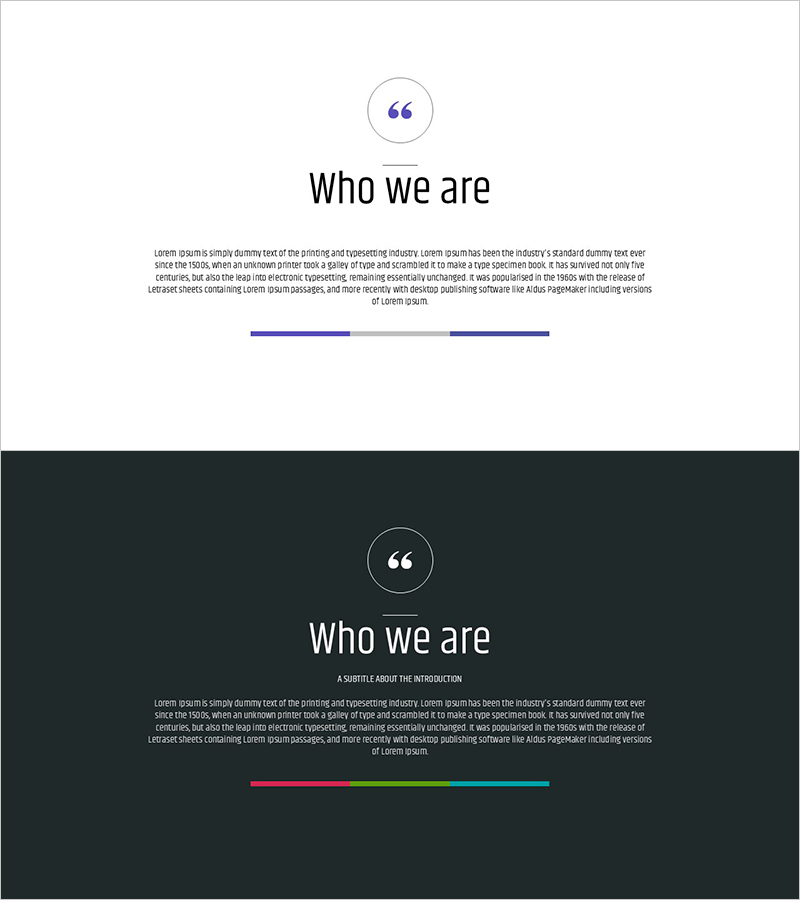 업무 개요 텍스트박스 – 비즈니스 소개를 위한 간결한 슬라이드