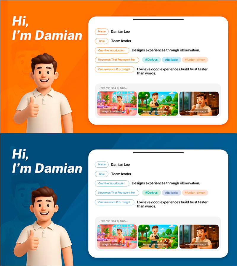 자기소개 및 아이스브레이킹 슬라이드 – 대표자 소개와 팀원 소통