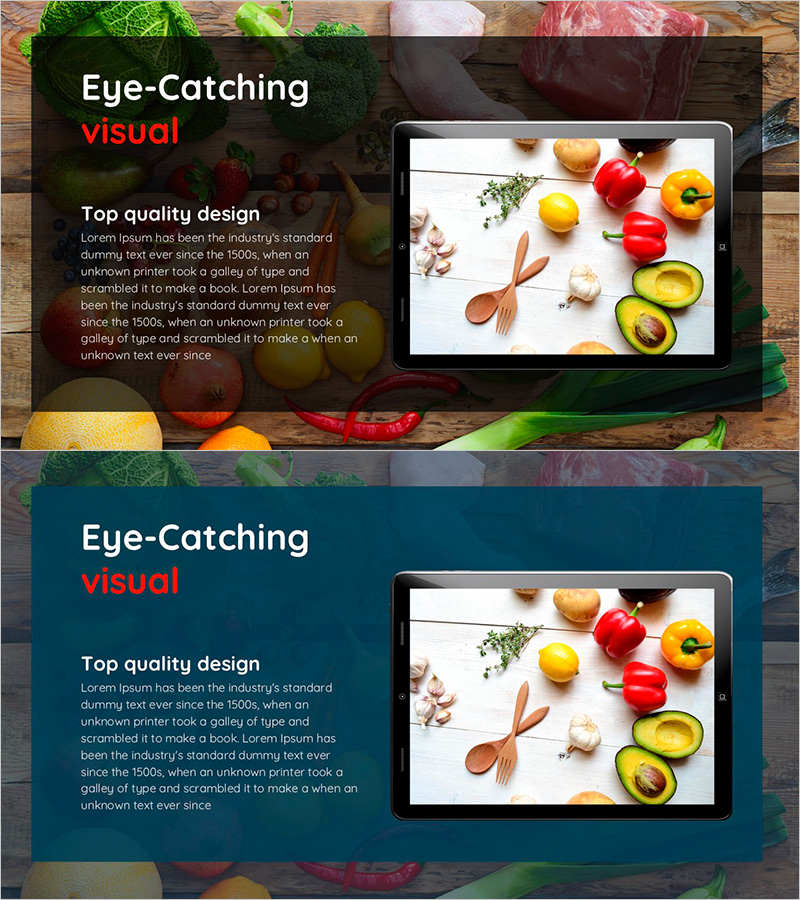 식재료 목업과 칼럼 – 매력적인 비주얼과 품질 디자인