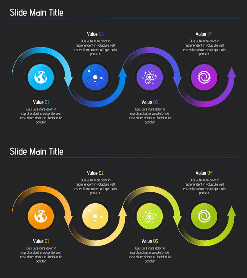 천문학 분야 화살표 모양 다이어그램