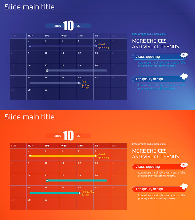 퍼플 오렌지 일정 테이블 – 효율적 사업 관리