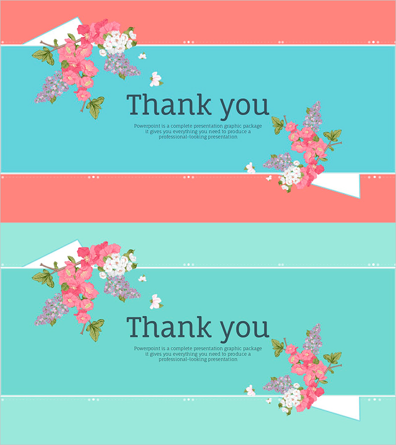웨딩 플라워 엔딩 템플릿 – 감사의 인사