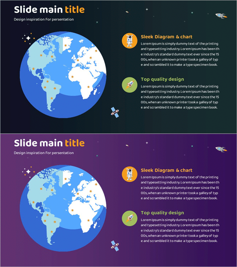 국가별 로켓발사 진행현황 슬라이드 – 체계적 데이터 전달