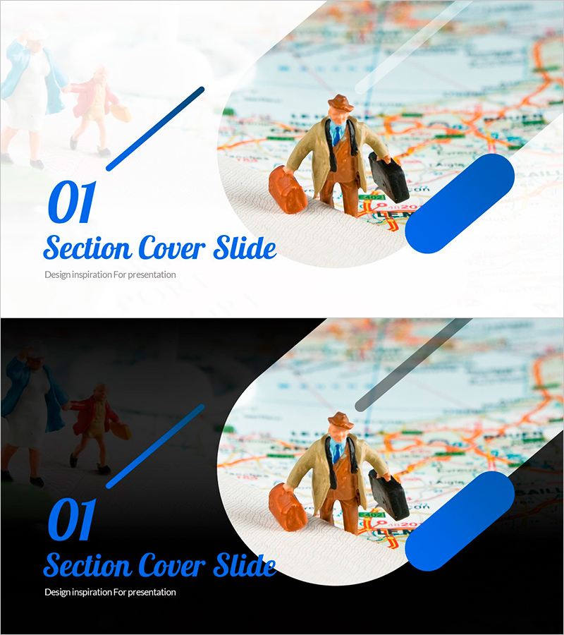 블루 사선 여행 계획 템플릿 간지01