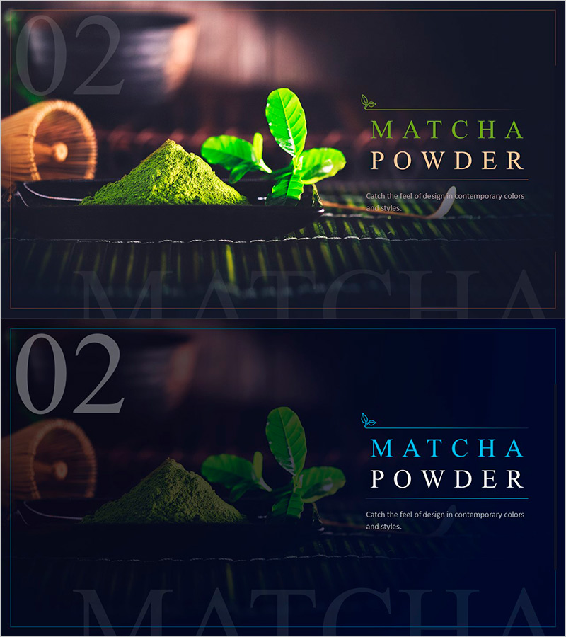 말차 파우더 슬라이드 – 현대적 디자인의 매력