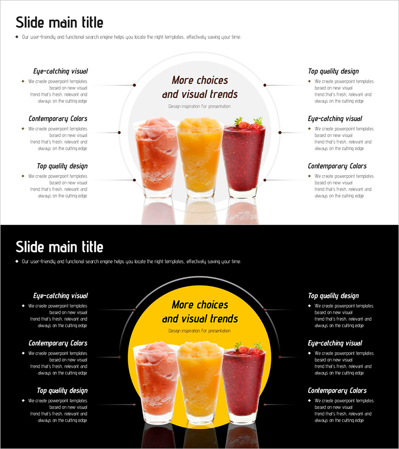 과일 스무디 다이어그램 – 제품/서비스 차별화 전략