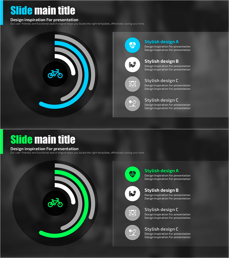 건강을 위한 운동 도넛차트 – 시장 점유율 분석