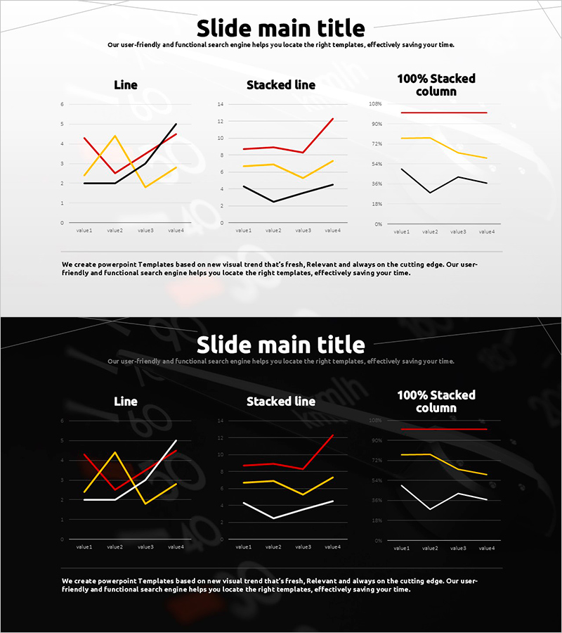 삼색 라인차트 슬라이드 – 데이터 시각화의 새 지평