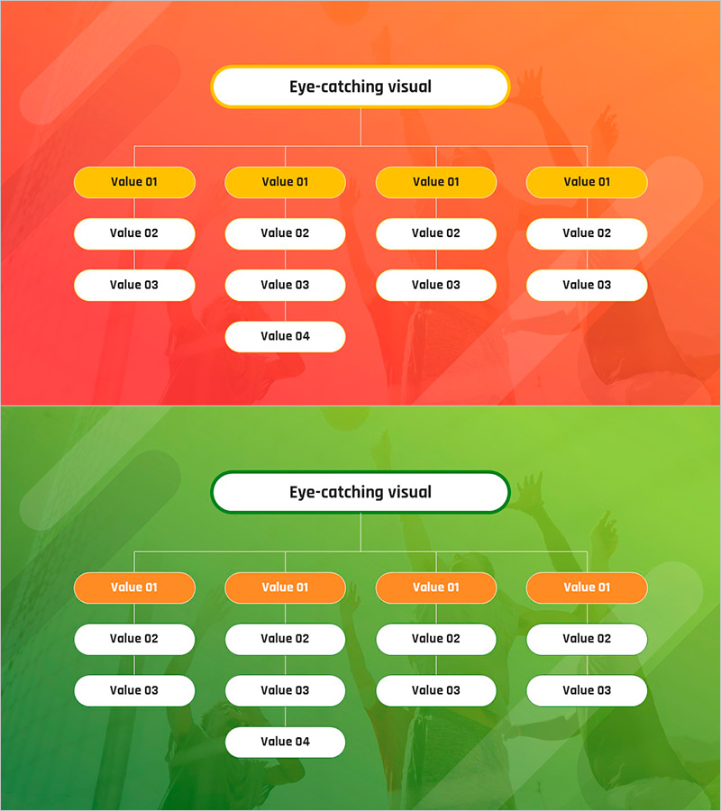 오렌지 그린 조직도 – 시각적 구조의 명확성