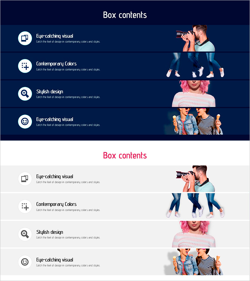 사진 보정 서비스 슬라이드 – 현대적 디자인