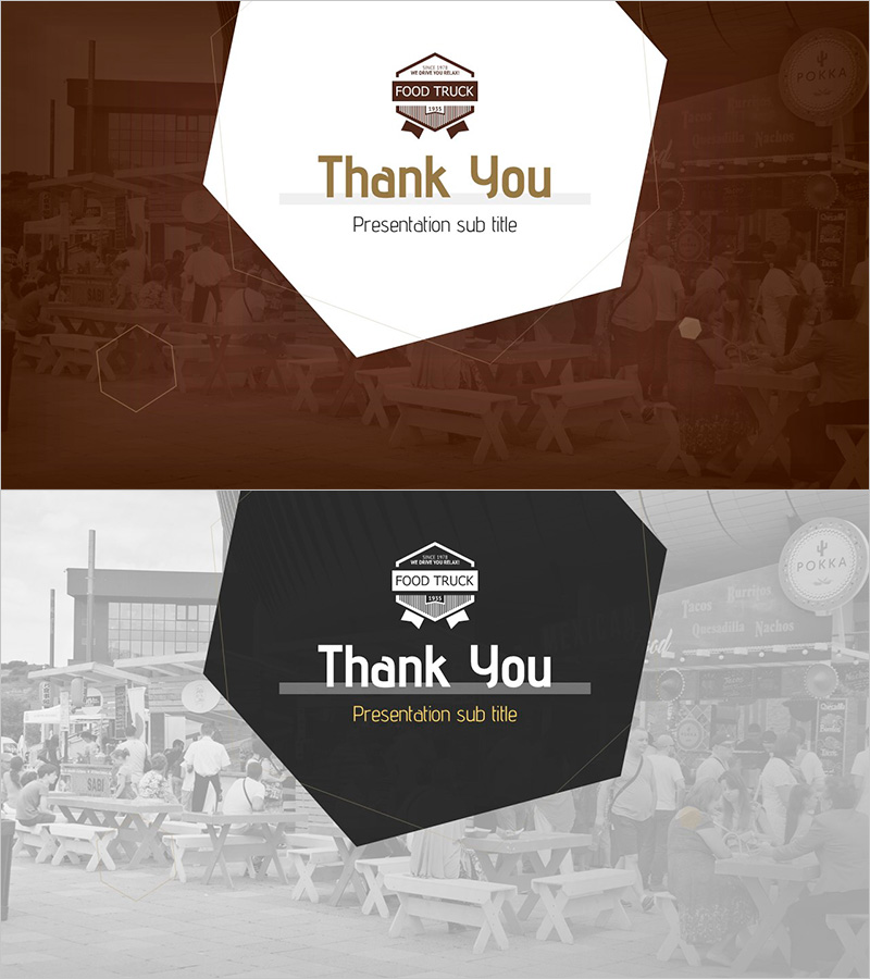 푸드트럭 프레젠테이션을 위한 고급스러운 슬라이드