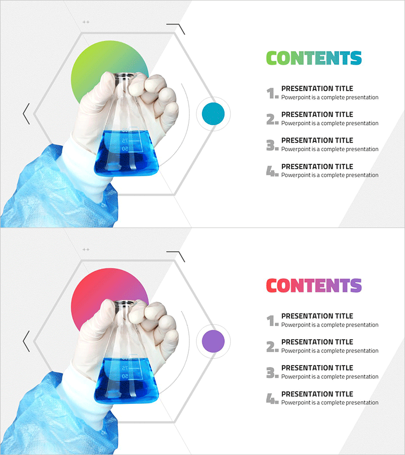 깔끔한 과학 실험 템플릿 표지