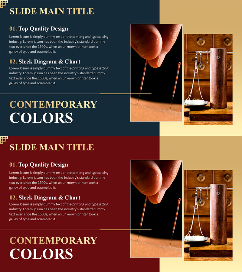 한국의 침술 치료 소개 슬라이드