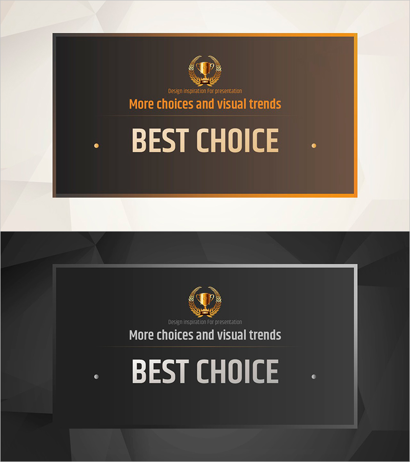 수상 템플릿 타이틀 박스 – 최고의 선택을 강조하는 프리젠테이션