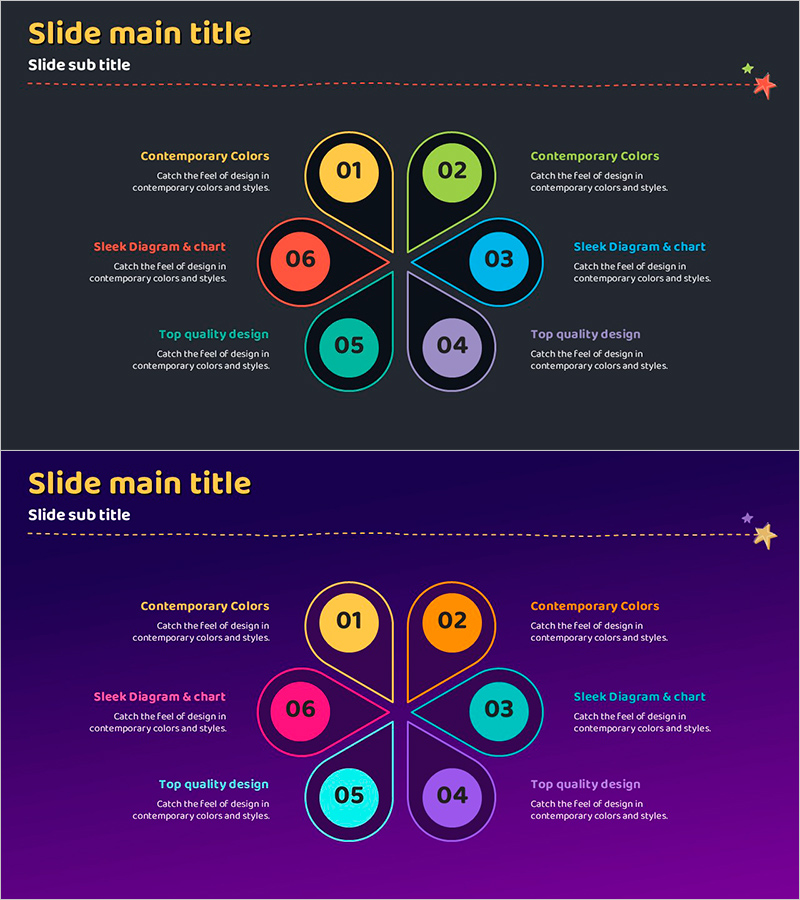 컬러풀한 확산 다이어그램 – 사업 전략 소개