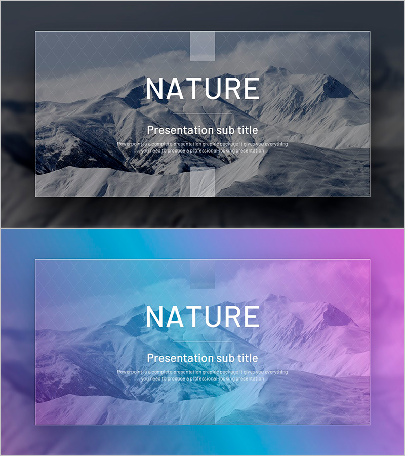 자연 와이드 템플릿 표지 - 감성적이며 전문적인 프레젠테이션