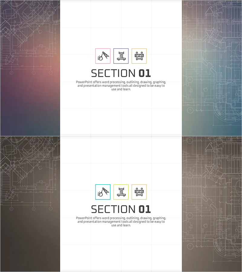 건축 디자인 계획서 간지 – 전문가를 위한 슬라이드 커버