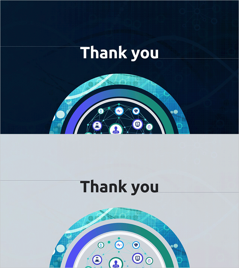 스마트 헬스케어 템플릿 엔딩표지