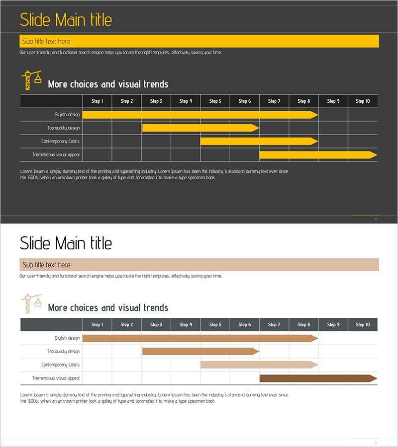 단계별 일정계획에 최적화된 사업 추진 슬라이드