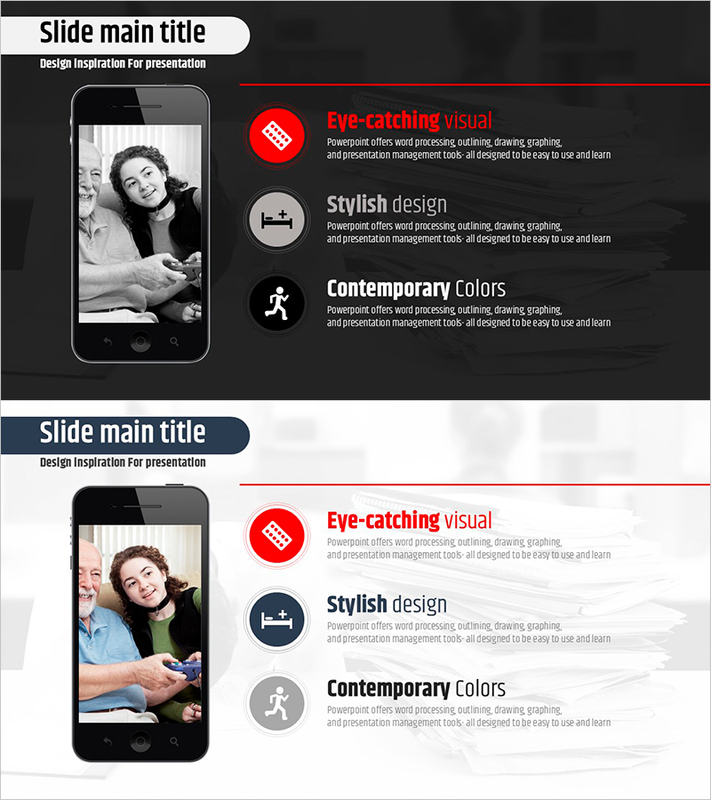은퇴 후 건강관리 슬라이드 – 눈에 띄는 디자인과 실용성