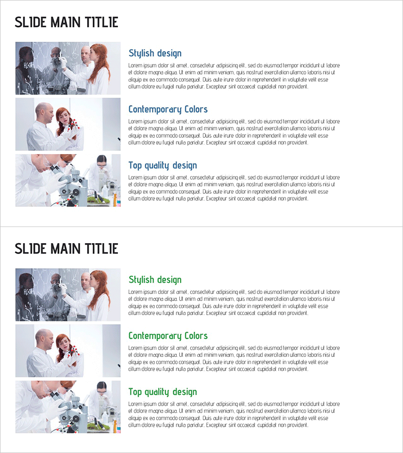 모던 스타일의 실험실 프레젠테이션 템플릿 – 혁신과 전문성