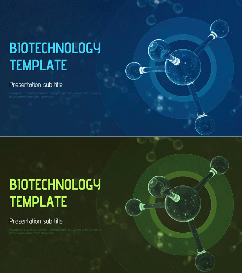 생명공학 분자 구조 템플릿 표지