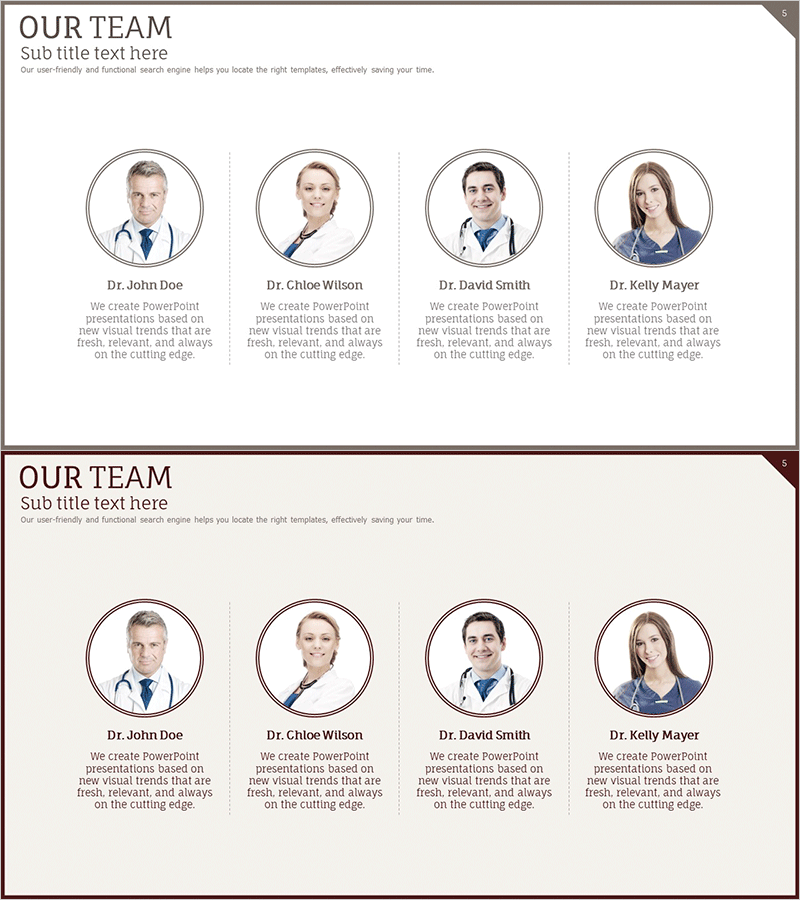 의료진 팀 소개 - 전문가와 신뢰의 상징