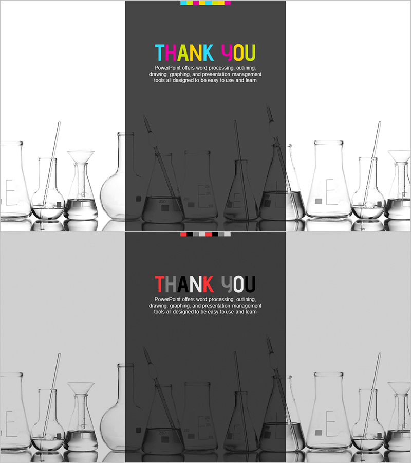 화학 실험 연구 템플릿 엔딩 표지