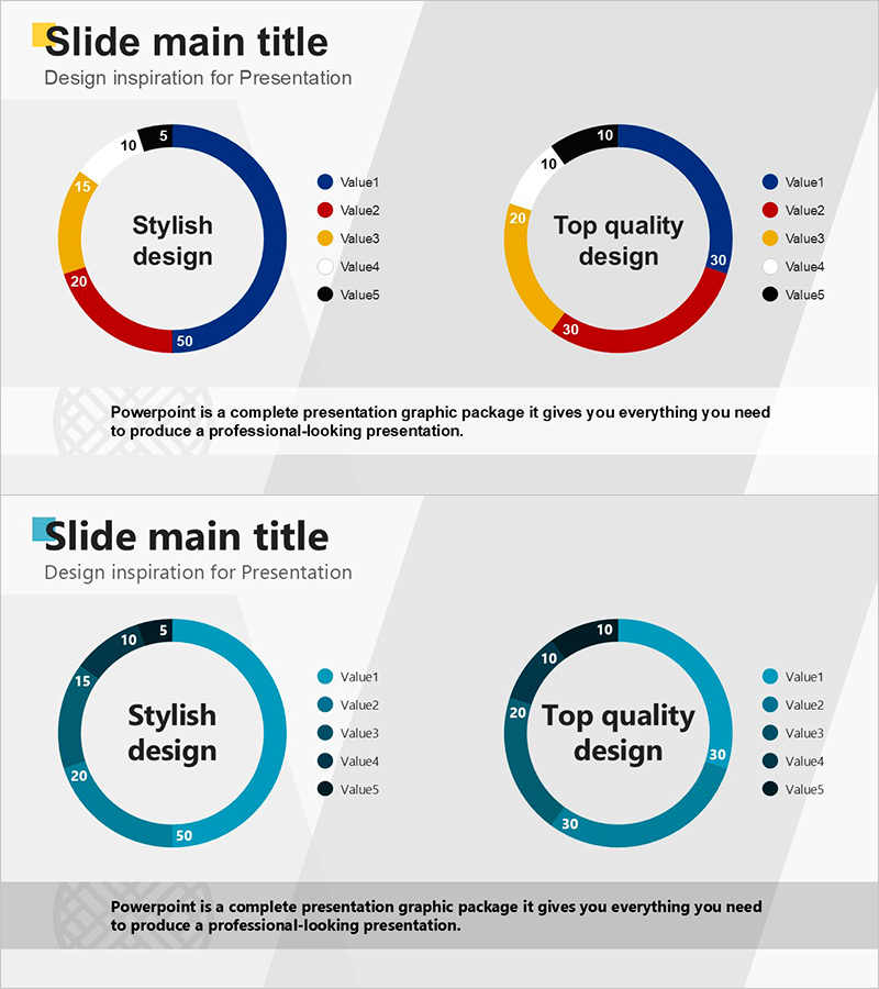 사선배경의 점유율 차트 분석 – 품질과 스타일