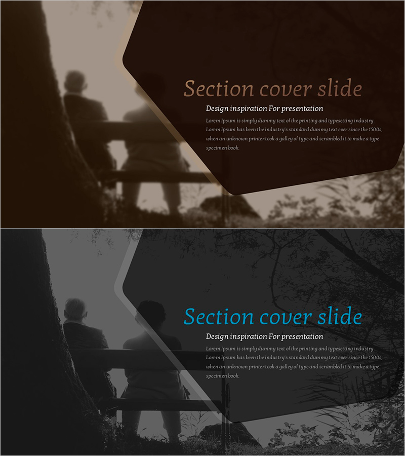 휴식하는 노인 배경 간지 – 편안함과 안정감을 전달하는 섹션 슬라이드