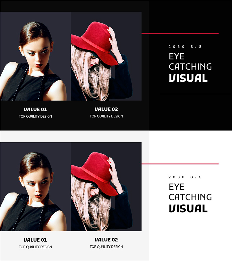패션 소개 페이지 – 시선을 사로잡는 디자인