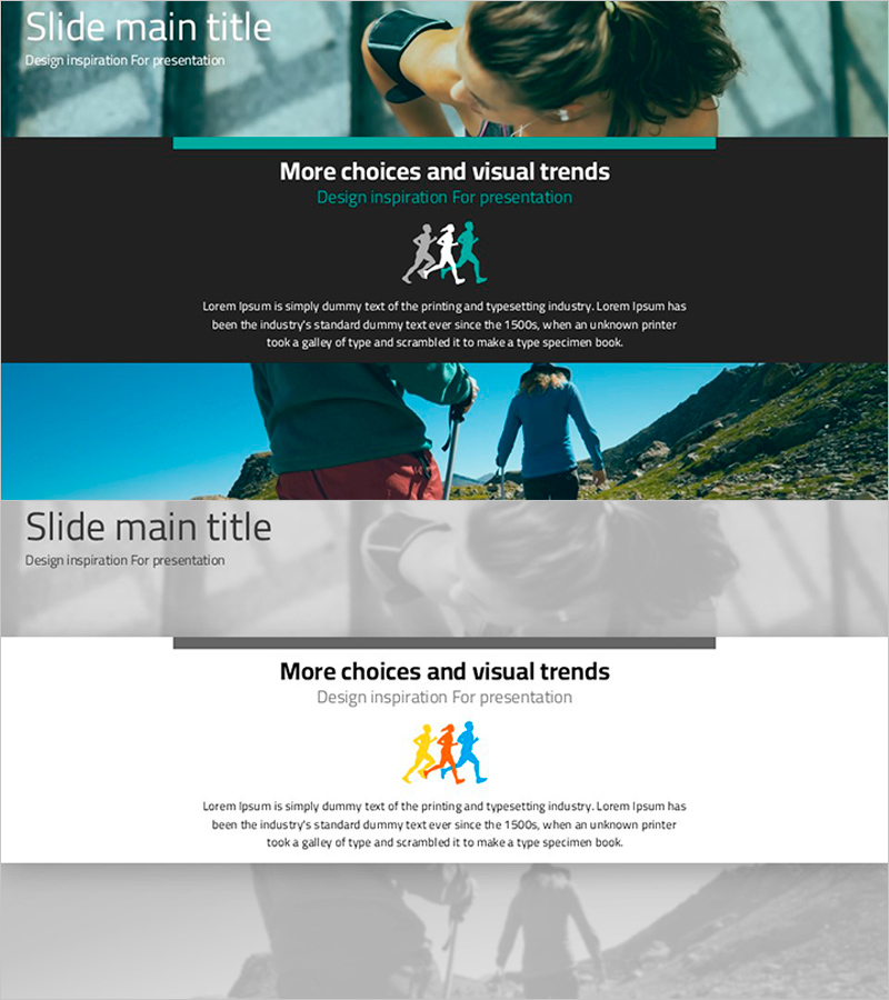 실외 운동에 대한 텍스트 프레젠테이션