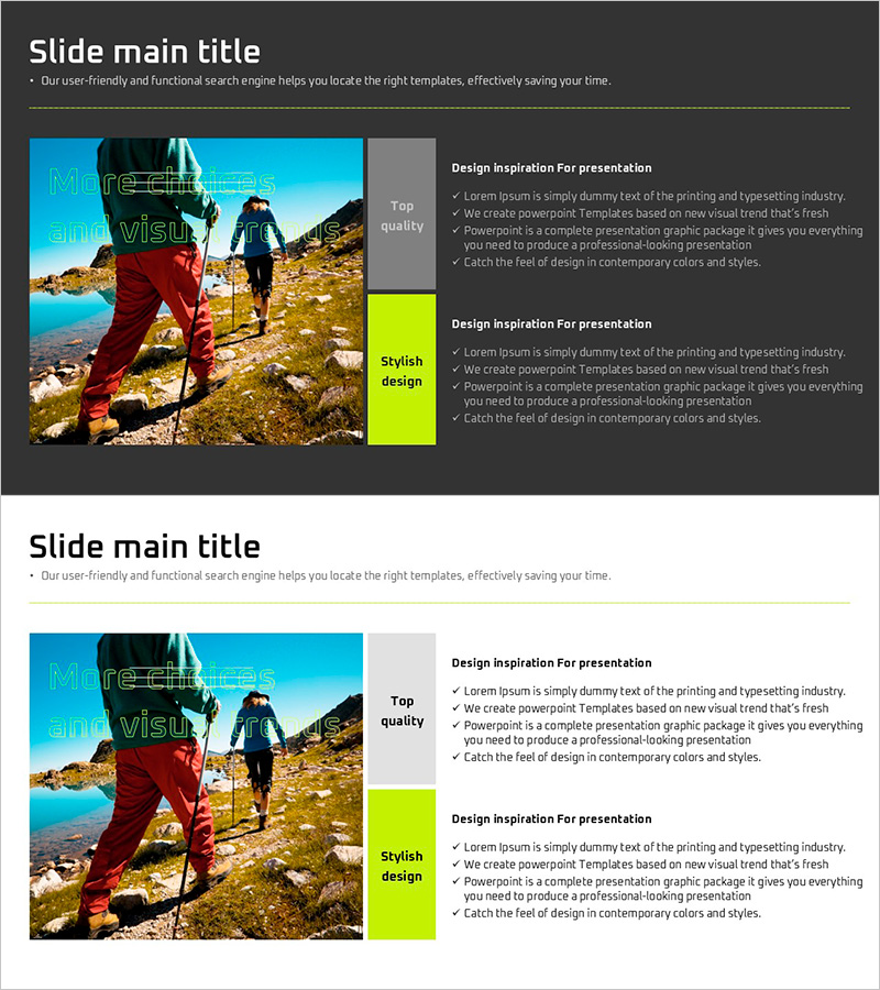 등반 전후의 이야기 – 사업비전 및 전략 슬라이드