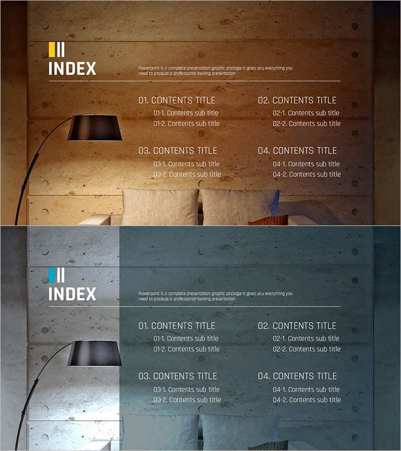 인테리어 데코레이션 PPT 목차