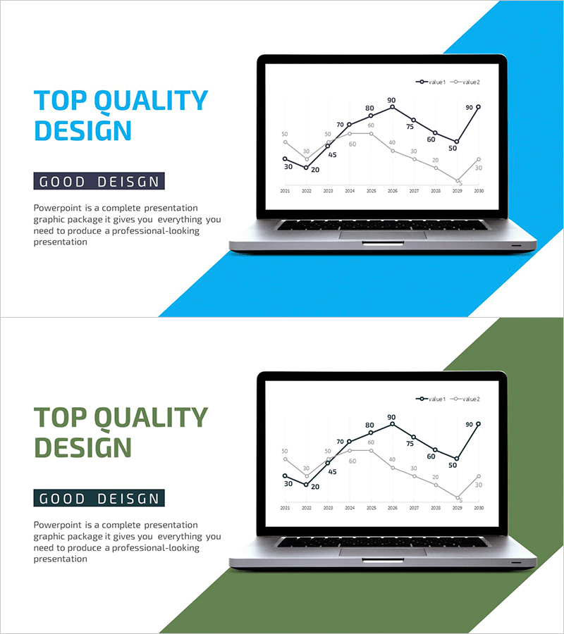 시장분석 그래프 & 노트북 목업 – 데이터 시각화를 통한 시장 이해