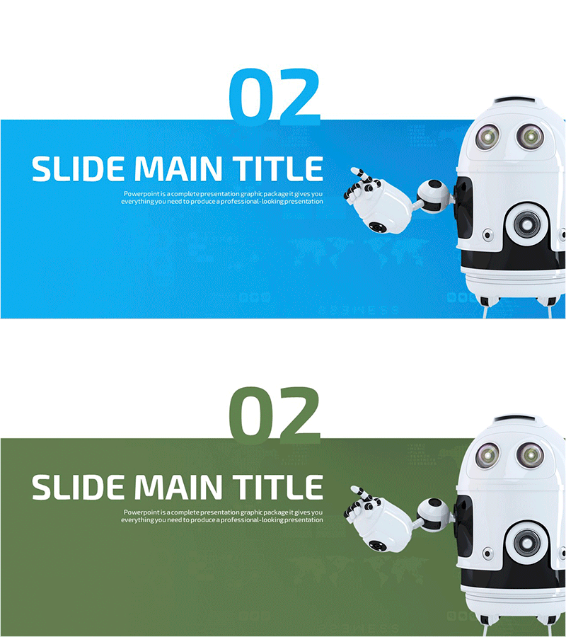 첨단로봇 템플릿 간지 슬라이드 – 혁신적 프레젠테이션