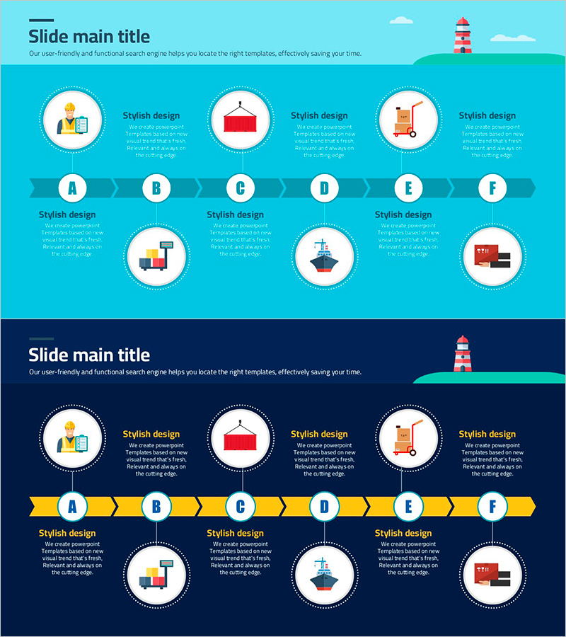 선박 운송 시스템 다이어그램 – 흐름과 클러스터