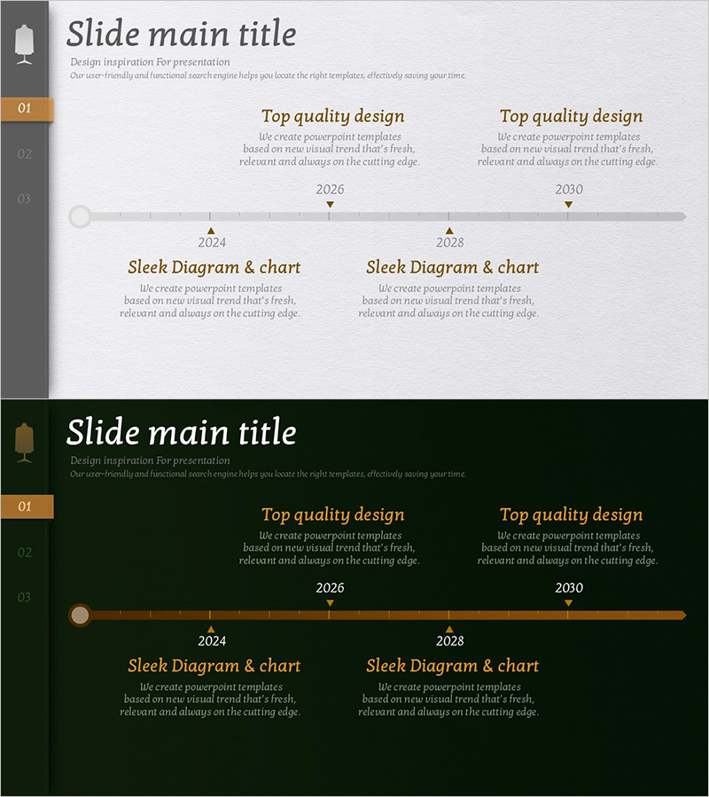깔끔한 연혁 디자인 슬라이드