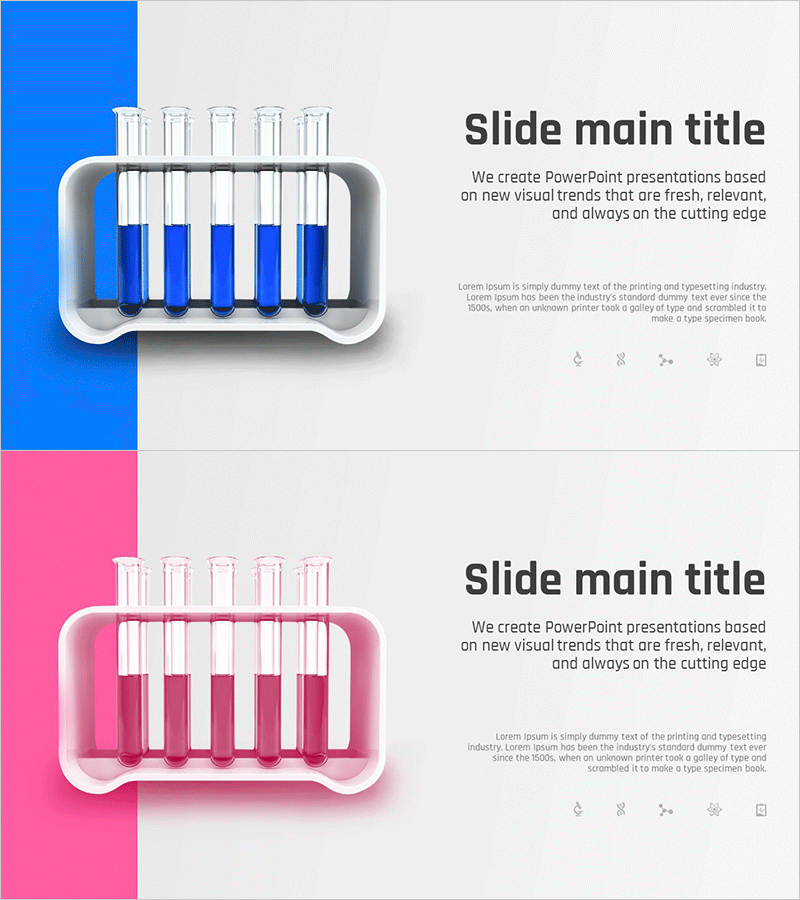 핵심 연구에 대한 설명 슬라이드 - 과학적 발견을 강조한 디자인