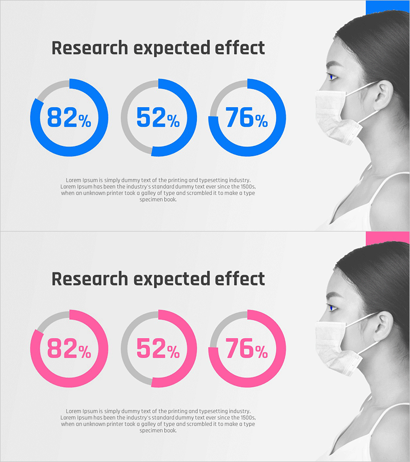 개발현황 도넛형 원 그래프 – 시장 점유율 분석