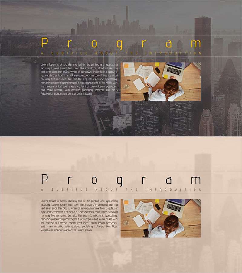 사업 비전과 전략을 소개하는 프레젠테이션 템플릿