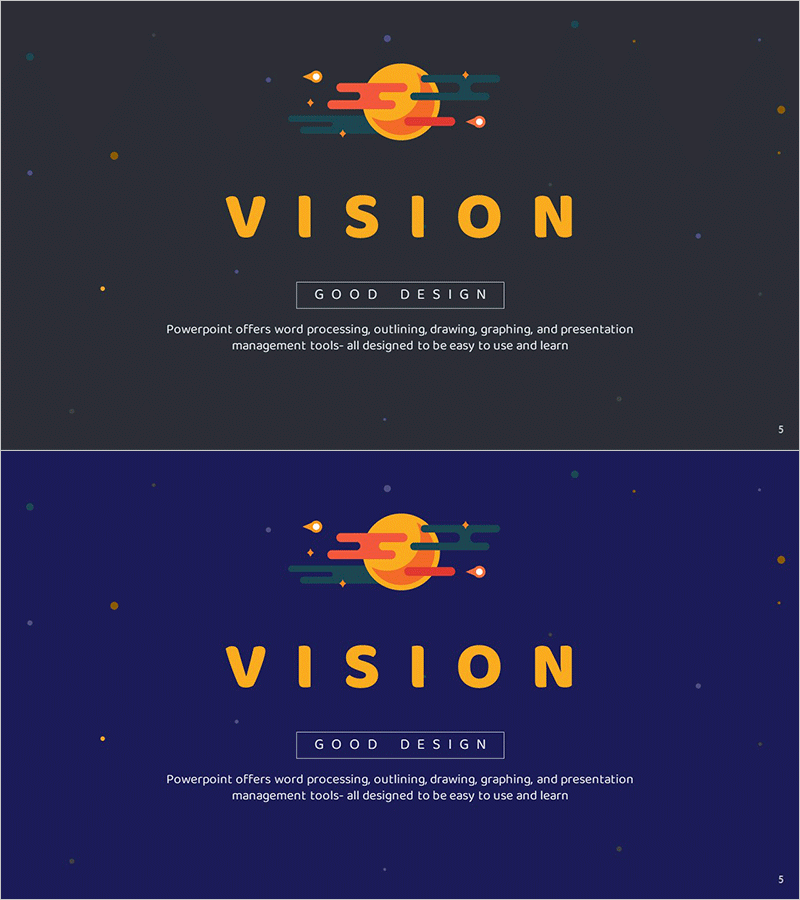 우주 비전 인트로 – 프레젠테이션의 시작