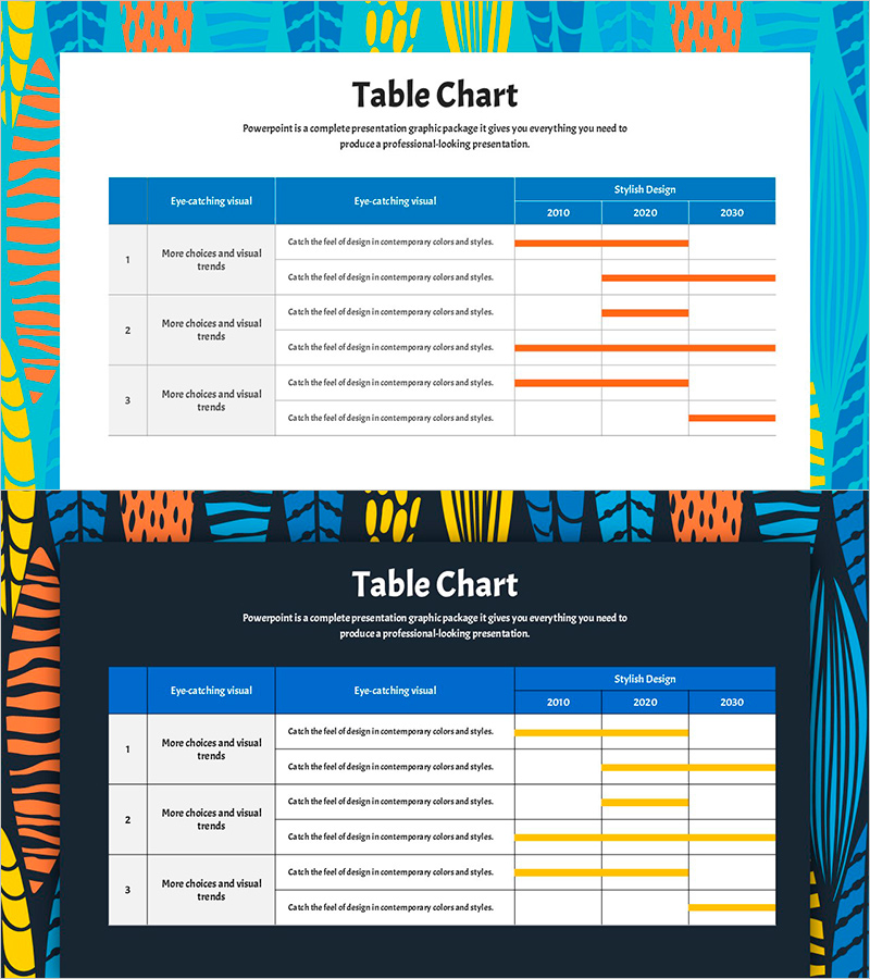 여름 템플릿 계획 테이블 차트 – 사업 관리와 운영 최적화